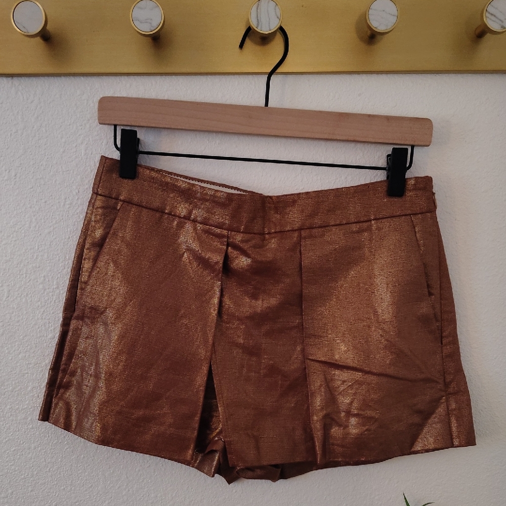 J. Crew Metallic Bronze Women's Skort